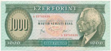 1983. március 25. 1000Ft "A 25782828" T:F, szép papír Adamo F44