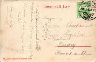 1911 Gyalár, Ghelari; A gyalári vonalon a Katzanás-hegy és alagút / railway tunnel (EB)