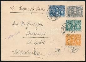 1921 Dekoratív ajánlott levél Svájcba / registered cover to Switzerland