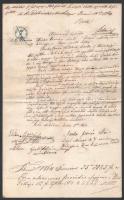 ca 1860 3 db okmány illetékbélyeggekkel