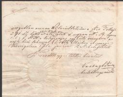 ca 1860 3 db okmány illetékbélyeggekkel