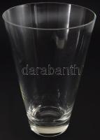 Kristály szárazvirág váza, hibátlan, d: 16,5 cm, m: 25 cm