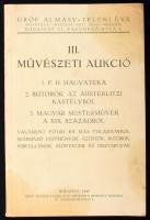 1940 Gróf Almásy Teleki Éva Művészeti Intézete - Volt Ernst Múzeum III. művészeti aukció katalógusa ...