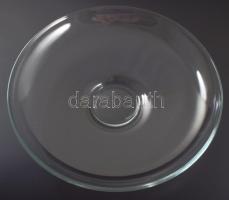 Modern kristály asztalközép kínáló. Jelzés nélkül, hibátlan, d: 33 cm, m: 7 cm