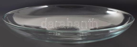 Modern kristály asztalközép kínáló. Jelzés nélkül, hibátlan, d: 33 cm, m: 7 cm