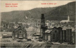 Anina, Stájerlakanina, Stájerlak, Steierdorf; Amoniák és kátrány gyár. Hollschütz kiadása / tar factory (EK)