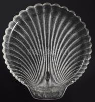 Kagyló alakú osztrigakínáló tál, hibátlan, d: 25 cm