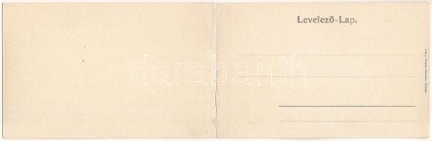 Beszterce, Bistritz, Bistrita; látkép. 2-részes kihajtható panorámalap. Theodor Botschar kiadása / g...