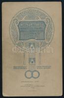 cca 1910 Házaspár portréja, kabinetfotó Molnár és Társa bonyhádi műterméből, szecessziós verzóval, k...