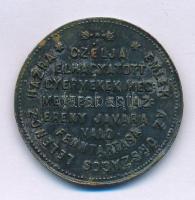 1869. "Emlékérem az Országos Lelencház alapítására" kétoldalas bronz emlékérem. "AZ E...