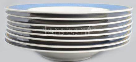 Villeroy &amp; Boch "Julie Ciel" 8 személyes mélytányér készlet, jelzett, hibátlan, d:...