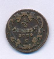 1774S 1/2kr Cu "II. József" Szomolnok T:VF,F Hungary 1774S 1/2 Kreuzer Cu "Joseph II" Smolník C:VF,F Krause KM#2052