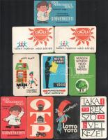 1966 Vegyes kártyanaptár tétel (Szövetkezeti Szaküzlet, Lottó-Totó, Caola, stb.), 10 db