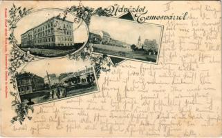1899 Temesvár, Timisoara; M. kir. áll. tanítóképezde, Gyárváros, Kossuth tér, Coronini tér, Andrássy...