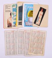 1966-1970 Vegyes kártyanaptár tétel, 18 db