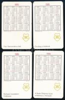 1985 Magyar Néphadsereg katonai témájú kártyanaptárak, 4 db