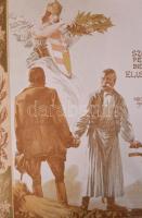 1939 Díszes, litografált oklevél, földműves részére kiállítva, az oklevél felső sarkában szentkoroná...