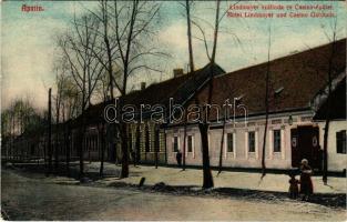 1916 Apatin, Lindmayer szálloda és Kaszinó épület. Szavadill József kiadása / Hotel Lindmayer und Casino Gebäude / hotel, casino (EK)