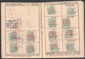 1942-1945 Az Ág. H. Evangélikus Egyházkerületek Jóléti Egyesülete tagsági díjbefizetési könyvecske, ...