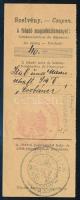 1916 Pénzutalvány feladószelvény 40 Korona összegről "K.u.K. KRIEGSMARINE / DAMPFER CSOBÁNCZ" Nagyon ritka, egy olyan hajóról, amelyről nem érkezett sok posta.