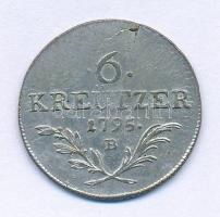 1795B 6kr Ag Körmöcbánya (2,44g) T:AU,XF, verőtő-hiba: kis anyagtöbblet Hungary 1795B 6 Kreuzers Ag Kremnica (2,44g) C:AU,XF, die-error: small excess material Krause KM#2127