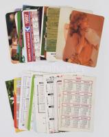 37 db vegyes kártyanaptár, közte két erotikus