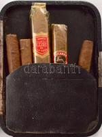 Régi bőr szivartartó szivarokkal