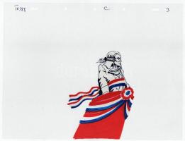 Jankovics Marcell (1941-2021): Az Ember tragédiája c. rajzfilmből származó eredeti kézzel rajzolt fi...