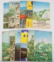 11 db magyar turistatérkép, vegyes állapotban