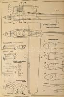 cca 1965-1970 Repülő- és hajómodellek tervrajzai (Avro Avis sportrepülőgép, aknalerakó és kutató haj...