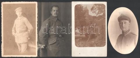 ca 1916 4 db katona fotó és fotólap