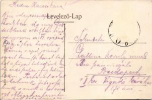 1915 Szászváros, Broos, Orastie; utca, B. Stelescu üzlete. Adler fényirda / street view, shops (gyűr...