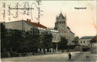 1906 Nagyenyed, Aiud; Alsó-Fehér vármegye székháza, vármegyeháza, Bauer Antal üzlete. Lázár Adolf utóda kiadása / county hall, shop (EK)