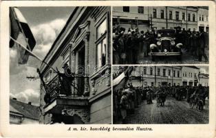 1939 Huszt, Chust, Khust; M. kir. honvédség bevonulása Husztra. Knoll foto / entry of the Hungarian troops (EK)