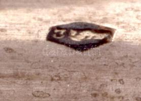 Ezüst (Ag) levél alakú hamuzó, jelzett, h: 8 cm, nettó 19g