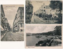 15 db RÉGI külföldi város képeslap, vegyes minőségben / 15 pre-1945 foreign town postcards in mixed ...