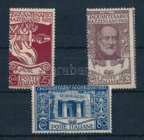 1922 Giuseppe Mazzini sor elfogazva Mi 157-159 (** Mi EUR 60.-)