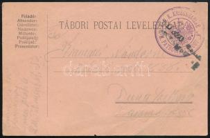 1917 Tábori posta levelezőlap Dunaszekcsőre küldve / Field postcard "K.U.K. KREGSMARINE / S.M. PATROUILLENBOOT B"