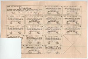 1923. Budapest "Magyar Llyod Művek Rt." felülbélyegezve a "Magyar Llyod repülőgép- és...