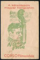 1941 Marosvásárhely, a Corso Filmszínház meghívója a kétszázadik magyar hangosfilm, a Dankó Pista bemutatójára (főszerepben: Jávor Pál), kissé foltos