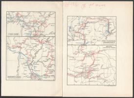 4 db magyar történelmi térkép (A trianoni Magyarország, Magyarország a Bach-korszakban, 1848-as forr...