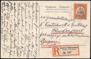 Deutsch Neuguinea 1912 Képeslap Kratochwill Károlynak, József főherceg fiainak a nevelőjének címezve Budapestre / Postcard to Budapest