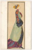 1918 Mode. Wiener Werkstätte No. 566. s: Maria Likarz (fl)