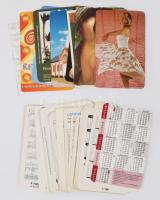 37 db vegyes kártyanaptár, közte két erotikus