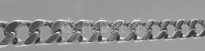 Ezüst (Ag) masszív pancer bokalánc, jelzett, h: 25 cm, nettó: 61,8 g