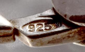 Ezüst (Ag) masszív pancer bokalánc, jelzett, h: 25 cm, nettó: 61,8 g