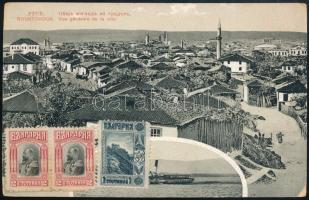 1916 Tábori posta képeslap, a kép oldalon bolgár bélyegekkel / Field postcard with 3 stamps "S....
