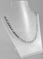 Ezüst (Ag) figaro nyaklánc, jelzett, h: 52 cm, nettó: 30,6 g
