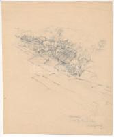 Glatz Henrik (Glatz Oszkár fia): Corseaux (Genfi-tó, Svájc), 1920. Ceruza, papír. Jelzett. 23,5×20 cm.