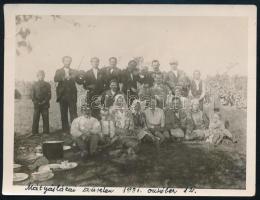 1921 Mátyás házai szüret, fotó 12x9 cm